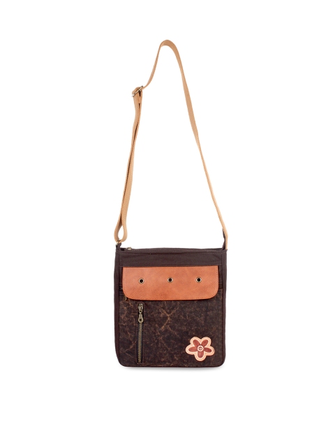 

Anekaant Brown Printed Sling Bag