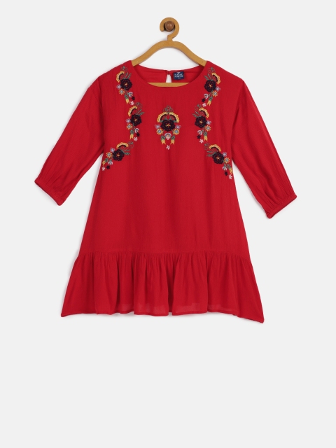 

Fame Forever by Lifestyle Girls Red Solid Drop-Waist Dress