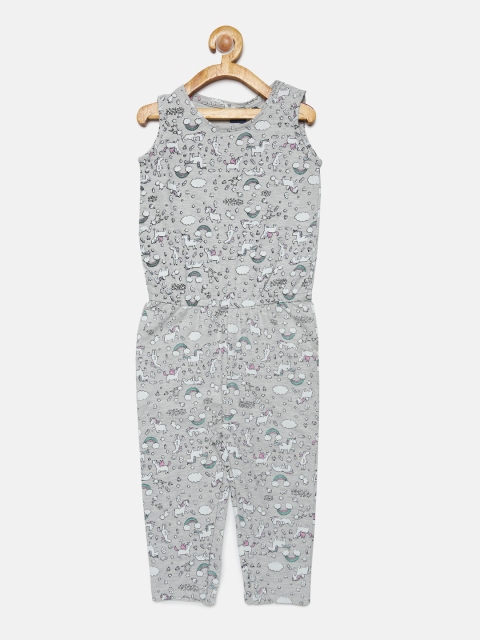 

Juniors by Lifestyle Grey Printed Basic Jumpsuit