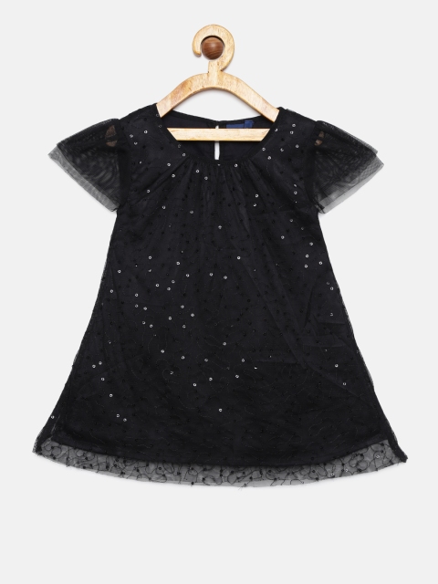

Juniors by Lifestyle Girls Black Solid A-Line Dress