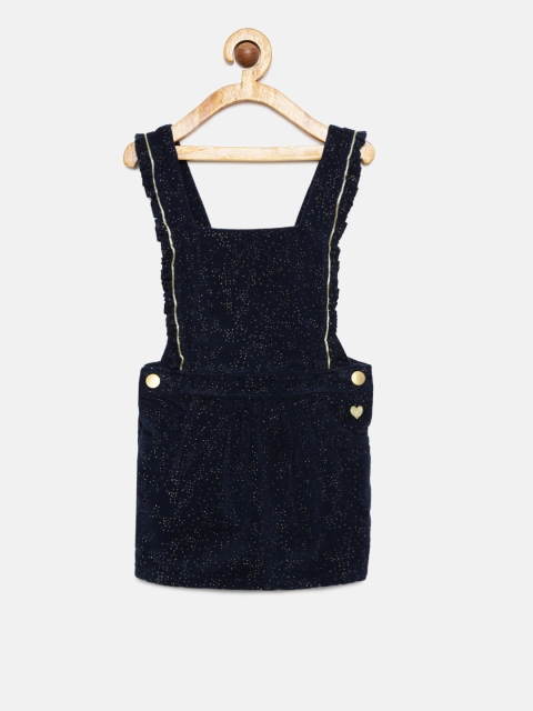 

Juniors by Lifestyle Girls Solid Dungarees, Navy blue