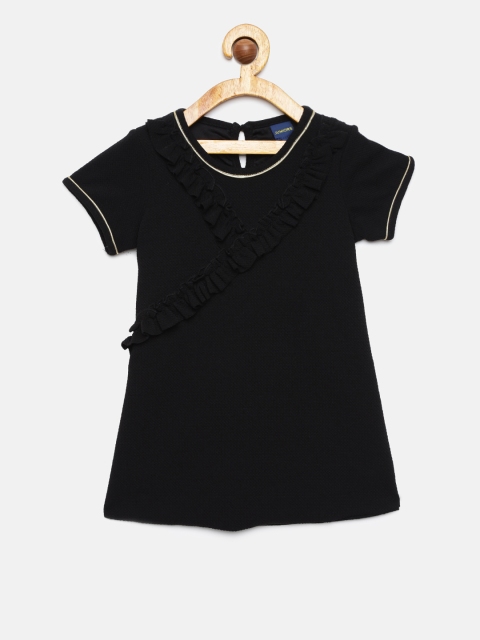 

Juniors by Lifestyle Girls Black Solid A-Line Dress