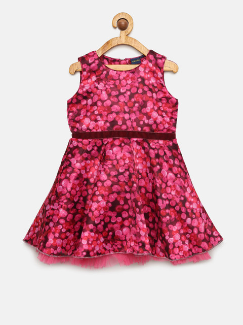 

Juniors by Lifestyle Girls Red Printed Fit and Flare Dress