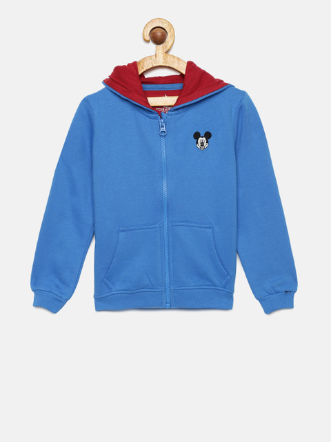 

Juniors by Lifestyle Boys Blue Solid Hooded Sweatshirt
