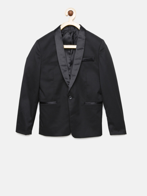

Fame Forever by Lifestyle Boys Black Solid Single-Breasted Blazer