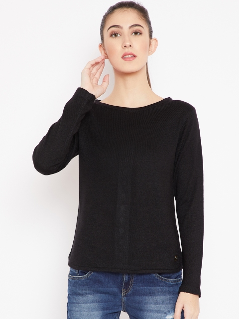 

Cayman Women Black Solid Pullover