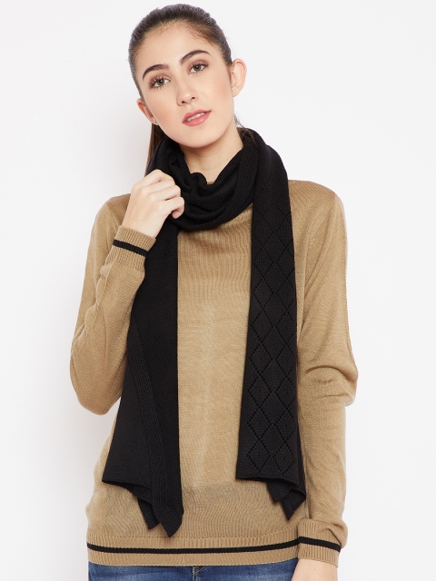 

Cayman Women Black Open Knit Woollen Stole
