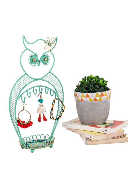 

Chumbak Teal Patterned Jewellery Holder