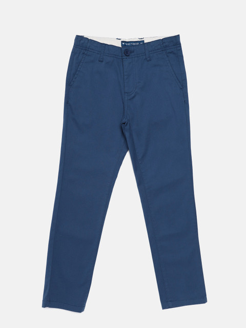 

Fame Forever by Lifestyle Boys Blue Regular Fit Solid Regular Trousers
