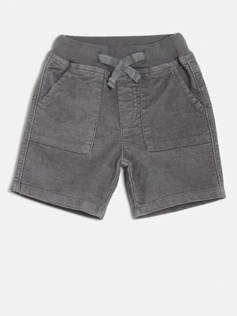 

Juniors by Lifestyle Boys Grey Melange Solid Shorts