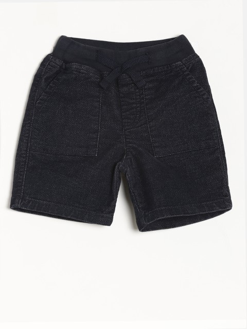 

Juniors by Lifestyle Boys Navy Blue Solid Regular Fit Shorts