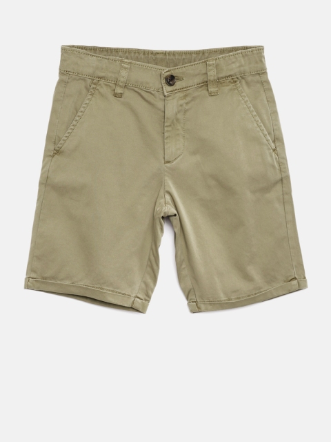

Bossini Boys Beige Solid Regular Fit Chino Shorts
