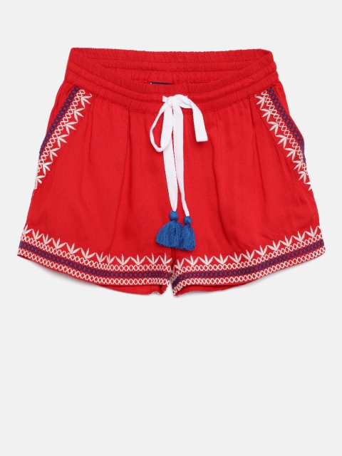 

Fame Forever by Lifestyle Girls Red Solid Regular Fit Shorts
