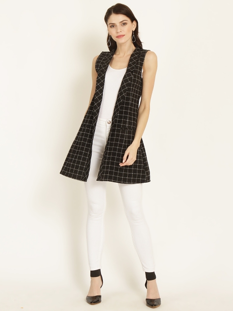 

Marie Claire Black & White Checked Open Front Shrug