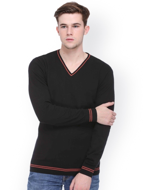 

Club York Men Black Solid Pullover