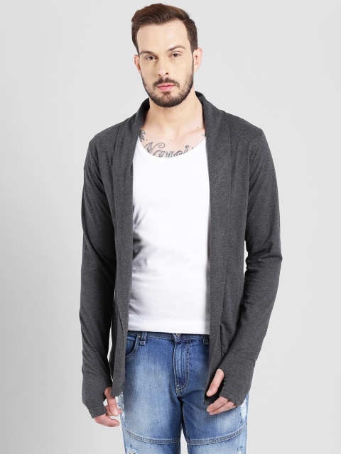 

Rigo Charcoal Solid Open Front Shrug