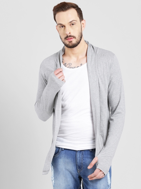 

Rigo Grey Solid Open Front Shrug