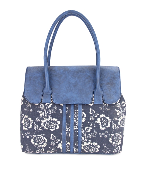 

Vivinkaa Blue & White Printed Shoulder Bag