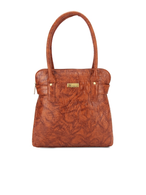 

Vivinkaa Tan Crocodile Texture Shoulder Bag