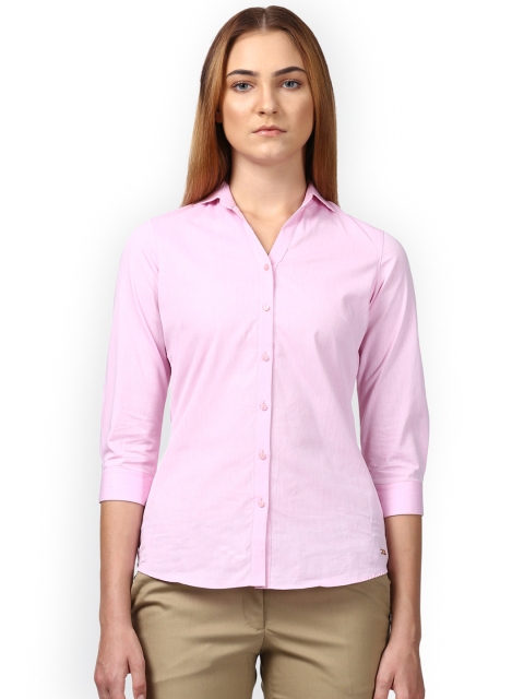 

Park Avenue Women Pink Regular Fit Solid Casual Shirt