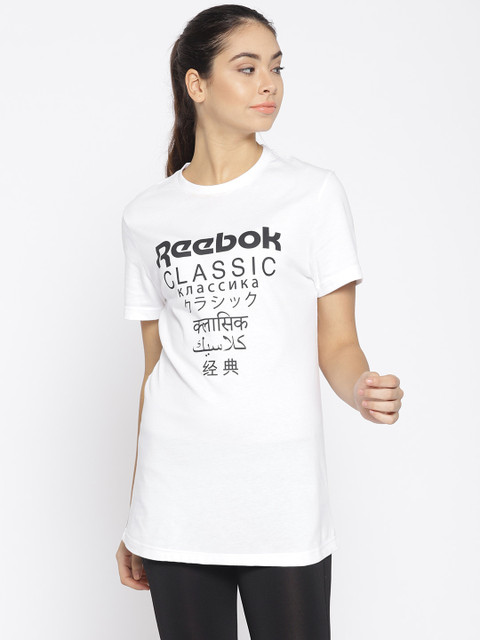 

Reebok Classic White Printed GP Unisex Longer T-Shirt