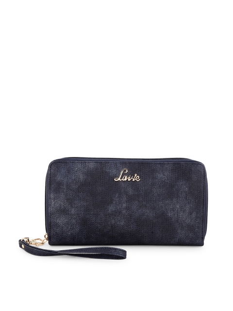 

Lavie Women Navy Blue Solid Two Fold Wallet