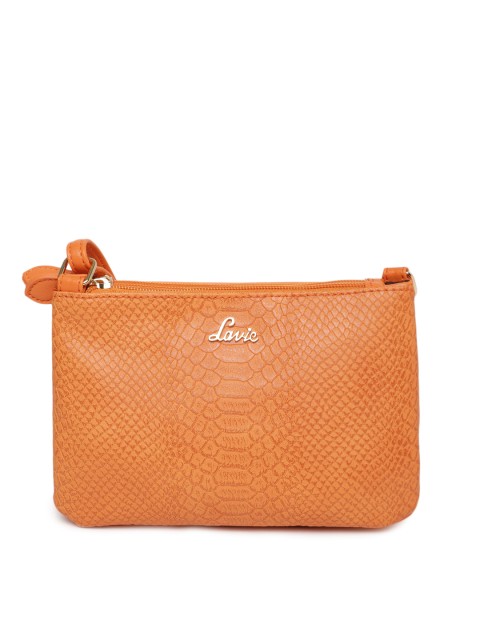 

Lavie Orange Textured Sling Bag