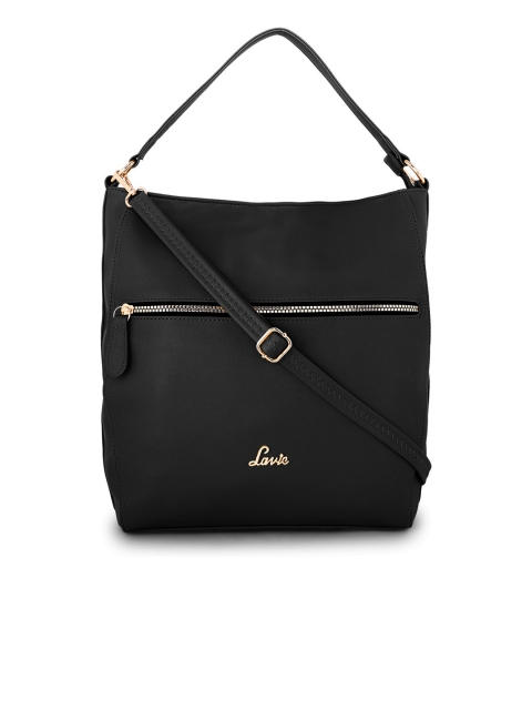 

Lavie Black Solid Hobo Bag