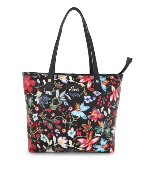 

Lavie Black & Blue Printed Tote Bag