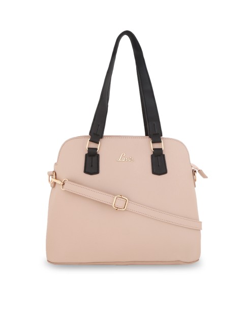 

Lavie Beige Solid Satchel