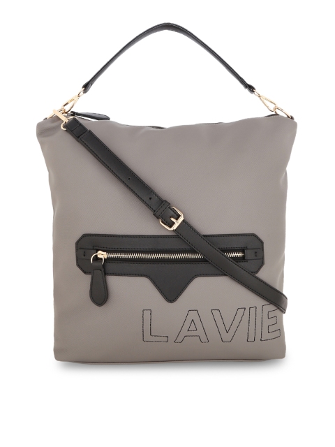 

Lavie Grey & Black Solid Sling Bag