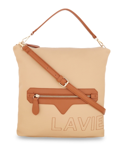 

Lavie Beige Solid Sling Bag