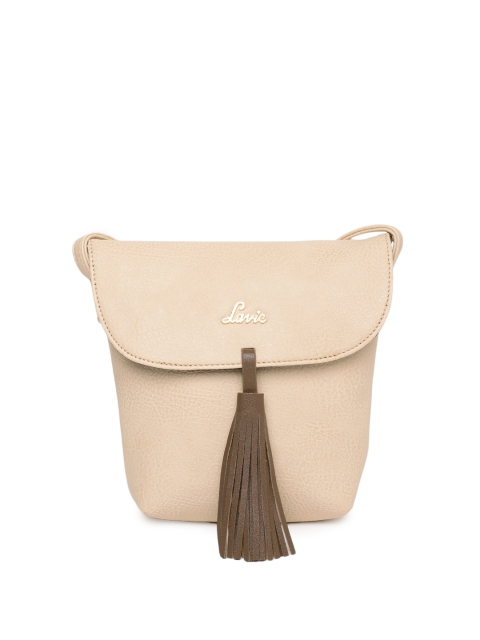 

Lavie Beige Solid Sling Bag