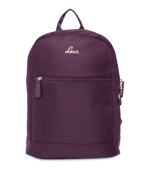 

Lavie Women Purple Solid Backpack
