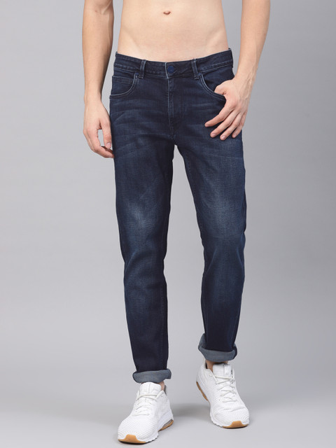 

HRX by Hrithik Roshan Men Blue Slim Fit Mid-Rise Clean Look Stretchable Jeans
