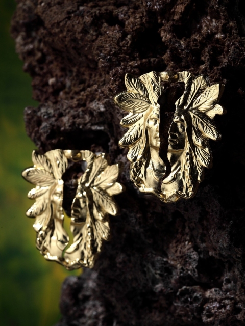 

DIVA WALK Gold-Plated Handcrafted Contemporary Drop Earrings