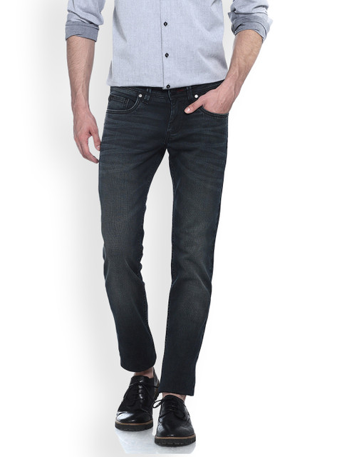 

Basics Men Blue & Grey Skinny Fit Low-Rise Clean Look Jeans