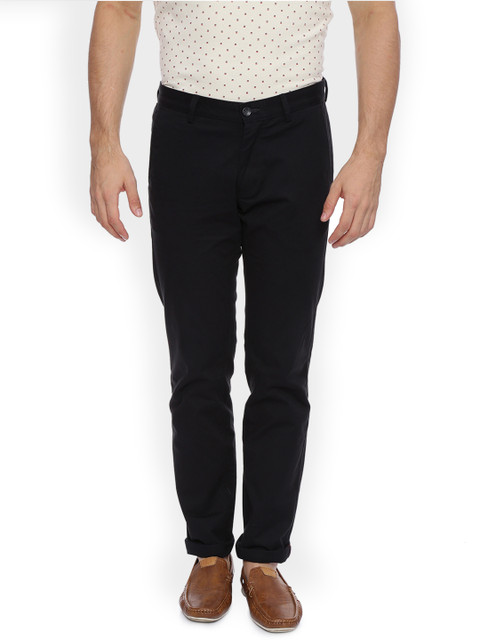 

Basics Men Black Slim Fit Solid Chinos