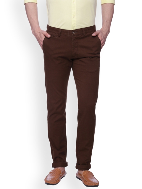 

Basics Men Brown Tapered Fit Solid Chinos