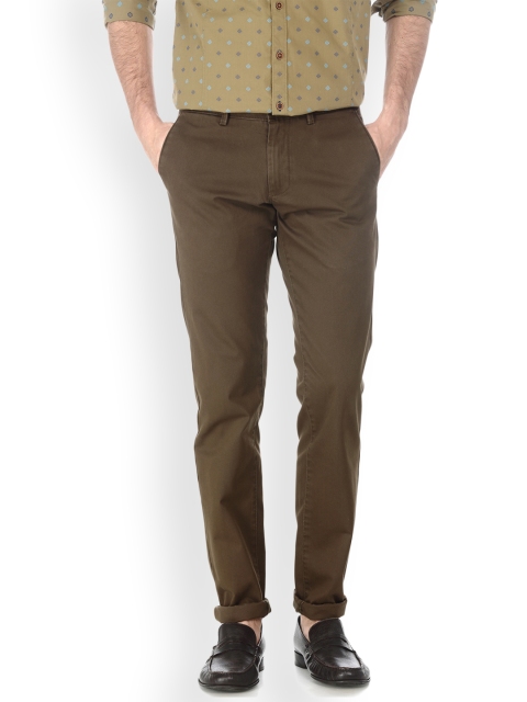 

Basics Men Brown Tapered Fit Solid Chinos