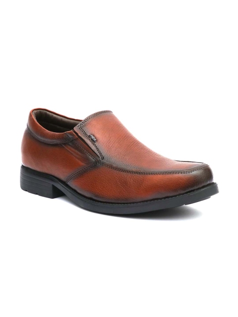 

Hitz Men's Totone Brown Leather Slip On Formal Shoes