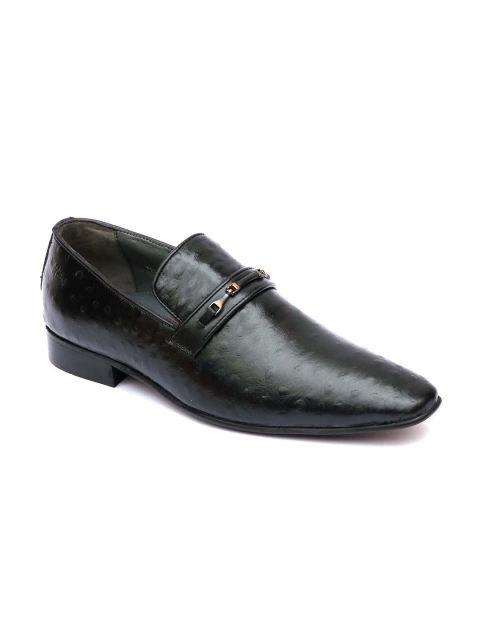 

Hitz Men Black Leather Formal Slip-On Shoes