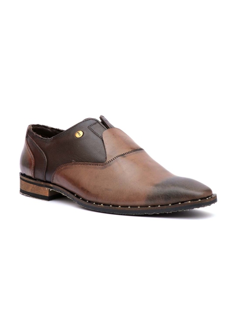 

Hitz Men Brown Formal Leather Slip-on Shoes