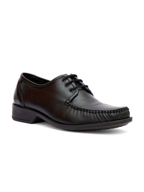 

Hitz Men Black Solid Formal Leather Derbys