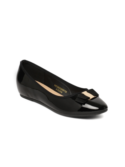 

Van Heusen Women Black Solid Synthetic Patent Ballerinas