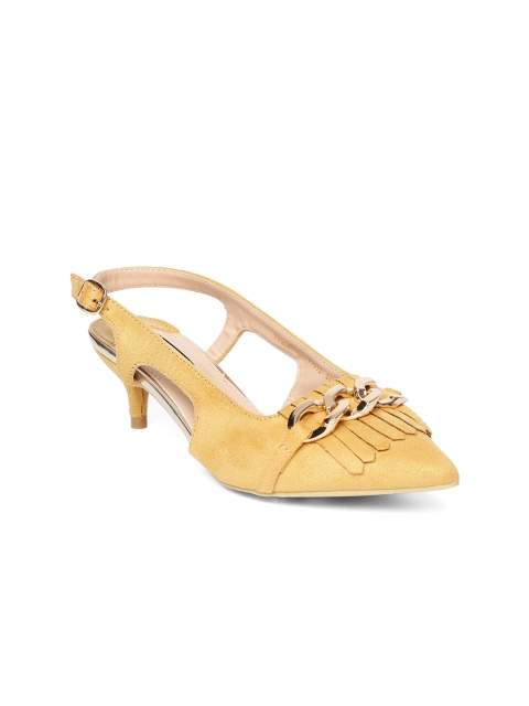 

Van Heusen Women Mustard Yellow Solid Sandals