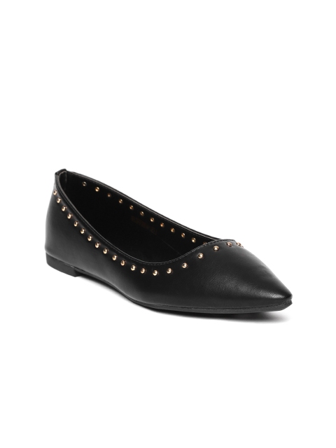 

Van Heusen Women Black Solid Ballerinas with Studded Detail