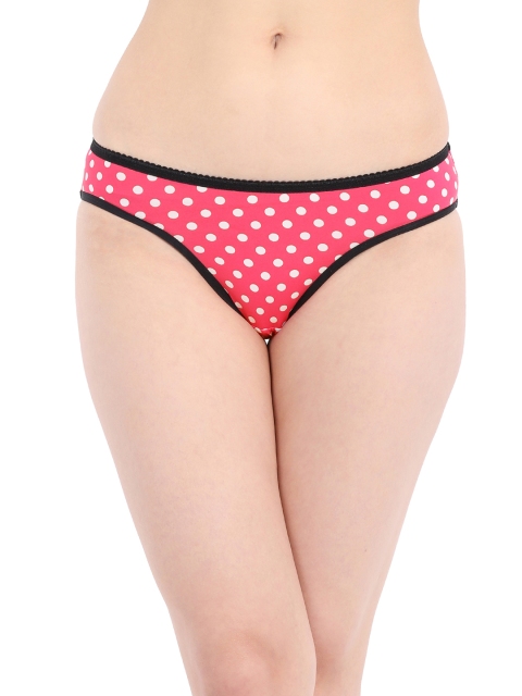 

Clovia Women Pink Low Waist Polka Print Bikini Briefs PN2661P14