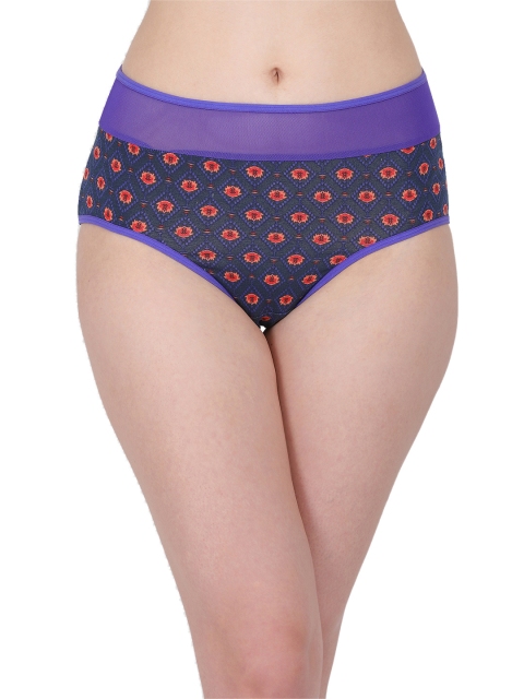

Clovia Women Purple Printed Hipster Brief PN2665P153XL
