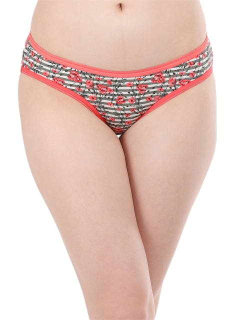 

Clovia Peach & White Printed Low-Rise Bikini Brief PN2645A16